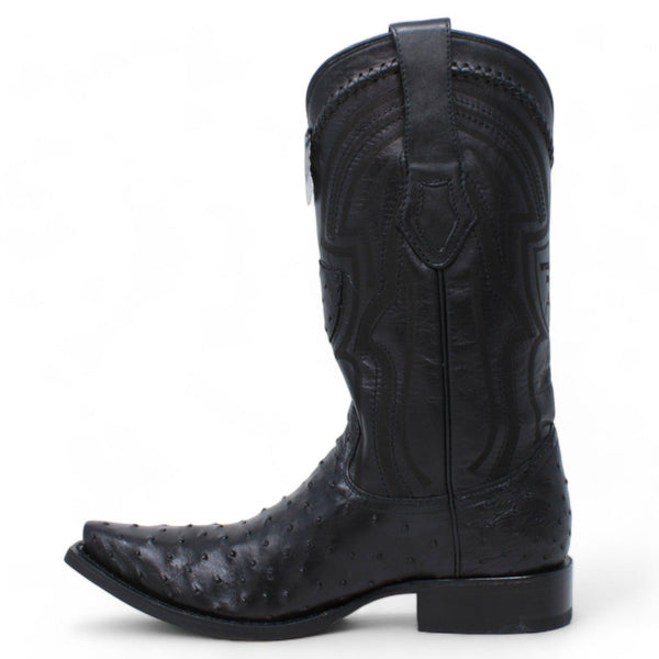 Men's Wild West Ostrich Skin Snip Toe Boots 294L03