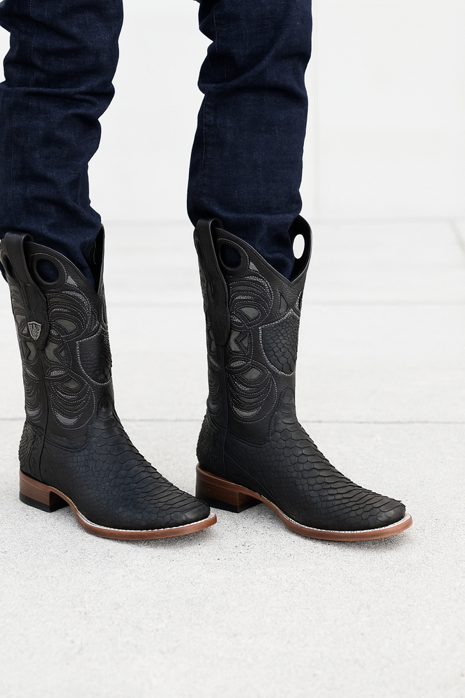 Men's Wild West Python Skin Rodeo Toe Boot 2818G5705