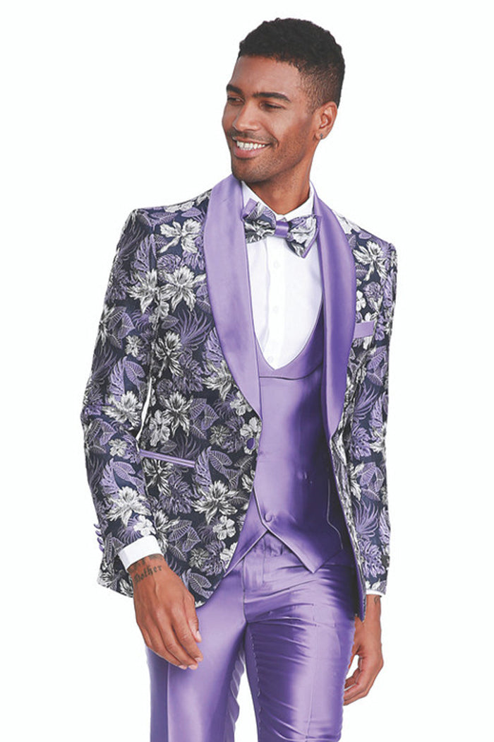 Men's Mauve Pink Slim Fit Vest by Tazzio Suits