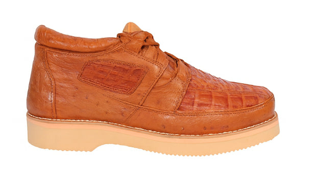 Zapato Piel de Cocodrilo Caiman y Avestruz LAB-ZA050203