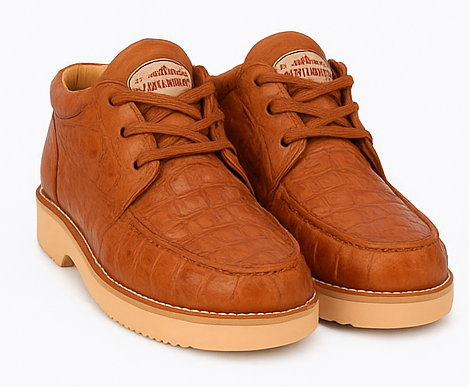 Zapato Piel de Cocodrilo Caiman y Avestruz LAB-ZA050203