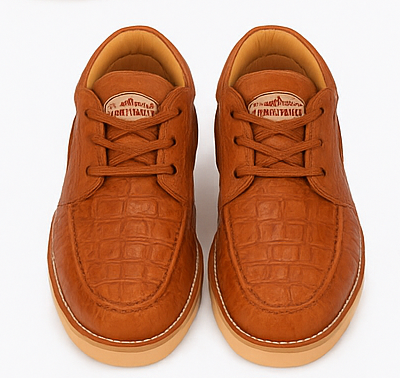 Zapato Piel de Cocodrilo Caiman y Avestruz LAB-ZA050203