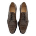 Zelli Andrea Genuine Ostrich Cap Toe Derby Dress Shoes in Brown
