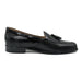 Zelli Franco Genuine Lizard Tassel Loafers in Black with Apron Toe