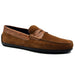 Zelli Monza Suede and Caiman Crocodile Driving Loafer in Cognac