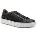 Zelli Vento Woven Calfskin & Crocodile Embossed Sneakers in Black