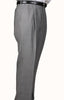 100% Worsted Wool Gray, Parker, Pleated Pants Lined Trousers unhemmed unfinished bottom mensusa