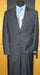 2 Button Flat Front Charcoal Suit - Color: Dark Grey Suit mensusa
