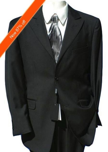 White Stripe 2 Buttons With Vest Jet Liquid Black Suit main image 1