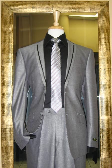 Men's 2 Piece Tuxedo, Suit, Costume, Silver Beaded