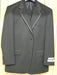 2 Button Solid Black Tuxedo with Black Trim No pleated pants Wool Suit mensusa
