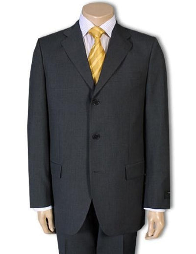 3/4 Buttons Men's Dress Business Charcoal Gray 100% Super year round Cheap Priced Business Suits Clearance Sale - Color: Dark Grey Suit - mensusa