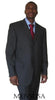 3 Buttons Heather Side Vented CHARCOAL GRAY SUPER 150S ~SUIT - Color: Dark Grey Suit mensusa