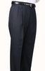 45% Worsted Wool Navy Somerset Double-Pleated Slacks / Dress Pants Trouser unhemmed unfinished bottom mensusa