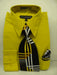 Affordable Clearance Cheap Mens Dress Shirt Sale Online Trendy - Gold~Yellow~Mustard Tie Set Men's Dress Shirt mensusa
