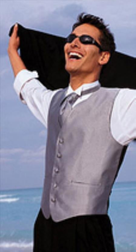 Any Color Dress Tuxedo Wedding Vest ~ Waistcoat ~ Waist coat & Tie (Your Choice) + Tuxedo Shirt+long Tie+Bow Tie Set Packages in 18 Colors Navy ~ Midnight blue Men's Dress Shirt mensusa