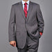 Authentic Mantoni Brand Men's Grey 2-button Suit - High End Suits - High Quality Suits mensusa