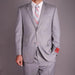 Authentic Mantoni Brand Men's Light Grey 2-button Suit - High End Suits - High Quality Suits mensusa