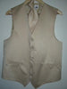 BEIGE (CHAMPANE) DRESS TUXEDO WEDDING Vest ~ Waistcoat ~ Waist coat& TIE SET Buy 10 of same color Tie For $25 Each - Men's Neck Ties - Mens Dress Tie - Trendy Mens Ties mensusa
