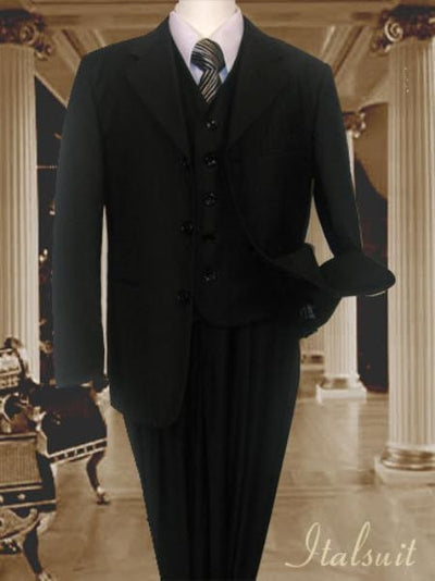 Black 3PC Solid Kids Sizes 2 BUTTON Suit Prefect for toddler Suit wedding attire outfits With Vest For Kids mensusa