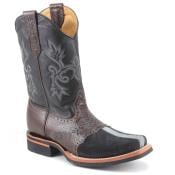 King Exotic Boots Black & Brown Genuine Stingray mantarraya skin Botas de mantarraya - Mantarraya boots