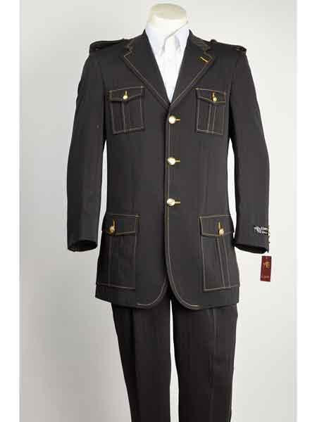 Men's Two Button Brown Slim Fit Teakwave Cheap Priced Business Suits Clearance Sale -Dress Shirt, Free Tie & Hankie Package Combo ~ Combination