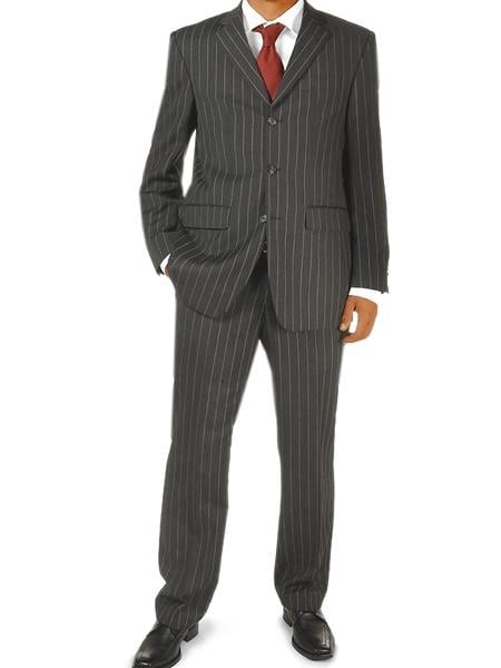 Grey-Gray Solid Color discounted Cheap Priced Business Suits Clearance Sale regular cut Available in 2 or Three ~ 3 Buttons Style Regular Classic Cut