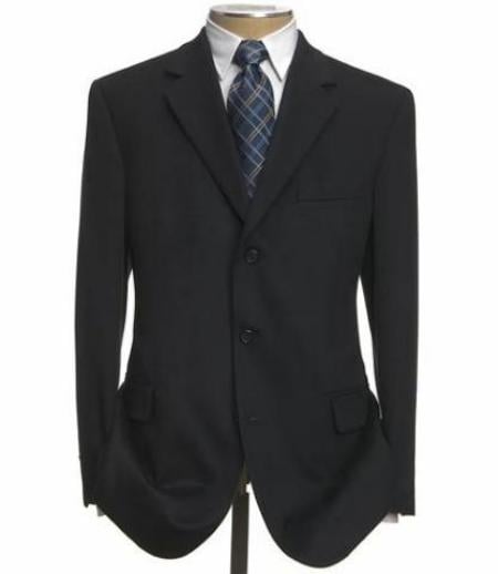 Men'S Black Solid Cheap Priced Business Suits Clearance Sale Available In 2 Or 3 Buttons Style Regular Classic Cut main image 1