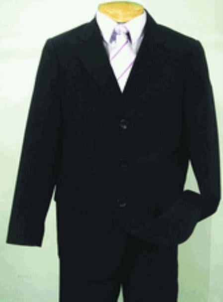 Boy's 2 Piece Fashion Suit in Solid Colors mensusa