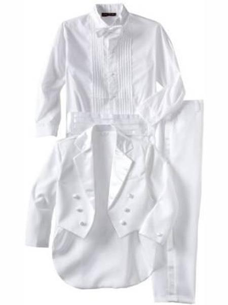 Baby Boys White Kids Sizes Tuxedo Suit Perfect for toddler Suit wedding attire outfits