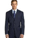 Brand New Dark Navy Pinstripe premier quality Three buttons style italian fabric Design suit made with Ultra Smoot - mensusa