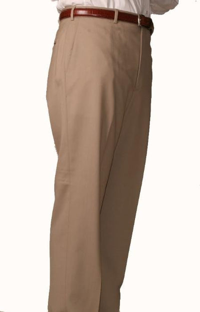 British Tan ~ Beige Bond Flat Front Trouser mensusa