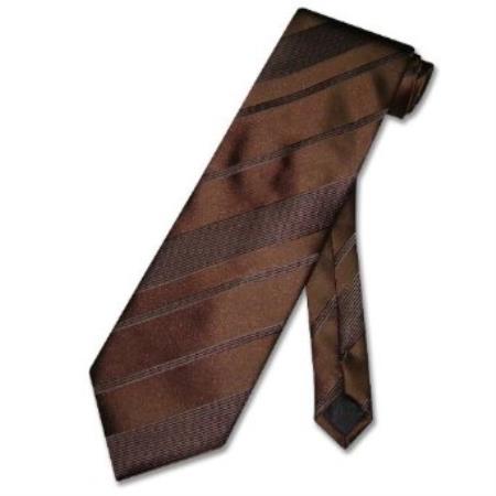 Dark Brown Woven Men's Design Neck Tie - Men's Neck Ties - Mens Dress Tie - Trendy Mens Ties