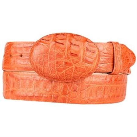 Gray Original Caiman Belly Skin Western Style Hand Crafted Belt main image 1