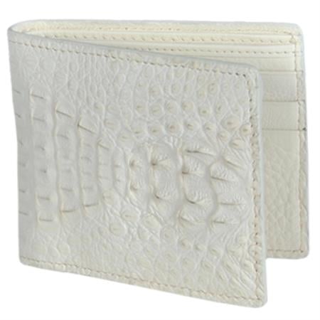 Carteras caiman ~ World Best Alligator ~ Gator Skin Lomo Men's Wallet â€“ Hueso
