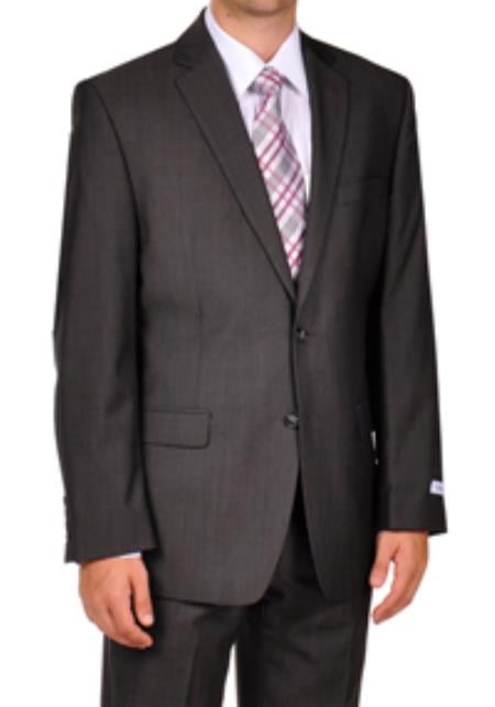 Men’s Grey Tweed Three Piece Suit – Vintage British Fabric Slim Fit Wedding & Business Wear