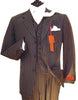 Chalk Bold Pinstripe Vested three piece 1920's 30's Fashion Look 3 ~ Three Pi - mensusa
