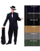 Chalk Double Breasted 6 on 2 Men's Any Color &amp; Bold White Pinstripe Suit mensusa