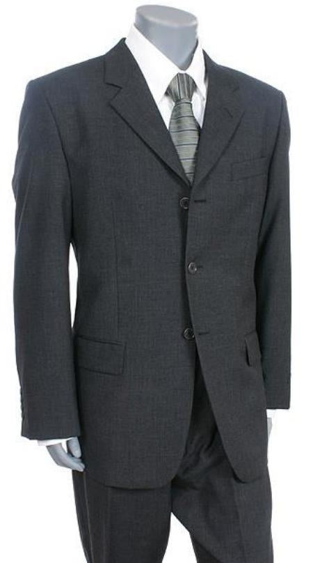 Charcoal Gray premier quality 3Three Buttons Style suit For Mens - mensusa