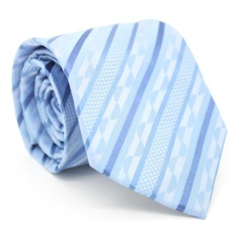 Slim Classic Blue Necktie with Matching Handkerchief - Tie Set - Men's Neck Ties - Mens Dress Tie - Trendy Mens Ties