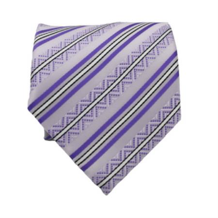 Slim Classic Purple Necktie with Matching Handkerchief - Tie Set - Men's Neck Ties - Mens Dress Tie - Trendy Mens Ties