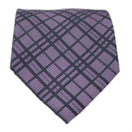 Slim Purple Classic Gentlemans Necktie with Matching Handkerchief - Tie Set - Men's Neck Ties - Mens Dress Tie - Trendy Mens Ties