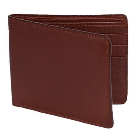 Men's Genuine Exotic Animal Skin Wallet ~ billetera ~ CARTERAS Cognac Genuine Elk Card Holder Wallet main image 1