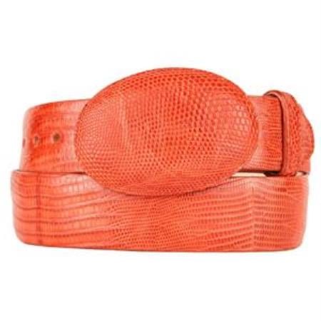 Men's Cognac Original Lizard Teju Skin Style Belt