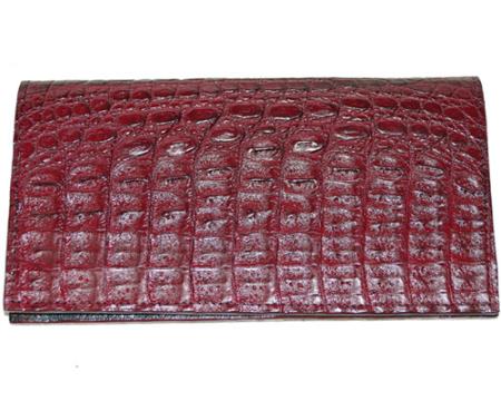Men's Genuine Exotic Animal Skin Wallet ~ billetera ~ CARTERAS Large Hornback Wallet Burgundy ~ Maroon ~ Wine Color