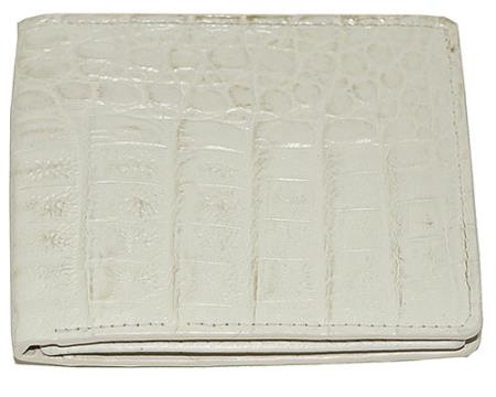 Men's Genuine Exotic Animal Skin Wallet ~ billetera ~ CARTERAS Hornback Wallet Cream ~ Ivory ~ Off White