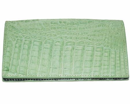 Men's Genuine Exotic Animal Skin Wallet ~ billetera ~ CARTERAS Large Hornback Wallet Mint Green