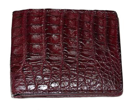 Men's Genuine Exotic Animal Skin Wallet ~ billetera ~ CARTERAS Hornback Wallet Wine