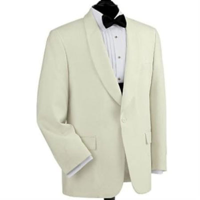 Dinner Jacket 1-button Shawl, Color: white mensusa