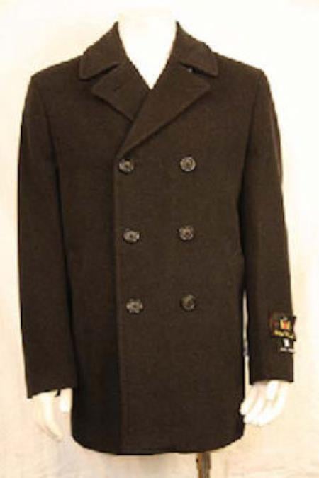Men'S Dress Coat Double Breasted Luxury Wool Designer Men'S Wool Men'S Peacoat Sale main image 0